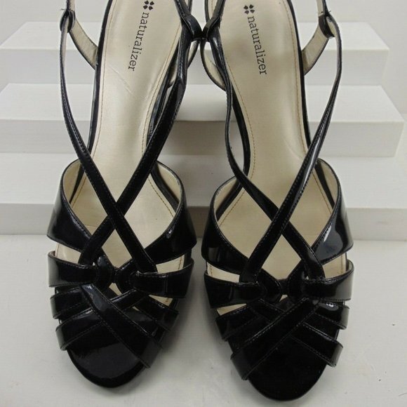 NATURALIZER "KATY" STRAPPY HIGH HEEL WEDGE SANDALS - Picture 2 of 7